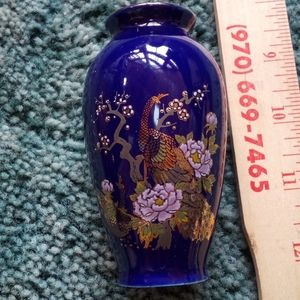 Japanese Peacock Vase